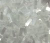 50 grams, #3 White Satin Bugle Beads